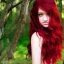 Placeholder: half-elf girl teen red medium wavy hair