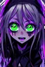 Placeholder: Closeup anime Girl goth with big eyes, fullbody, ragged clothes, slime, the perspective looking down, rolling eyes, tongue out, saliva drip, open mouth,