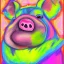 Placeholder: Colorful sketch of pig