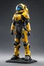 Placeholder: tabletop role-playing miniature of an space-farer wearing an atmospheric-pressure-suit in the style of space x, power loader. full body. concept art hyperrealism