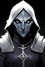 Placeholder: Dungeons and Dragons portrait of the face of a drow paladin.