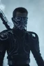 Placeholder: All Black Hayden Christensen soldier, ghost, wearing high tech mask, white smoke, dark, rage, sorrow, high definition, ultra 8 k, volumetric lighting, blue fire, fog