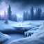 Placeholder: winter landscape, ice field, dream, depth of field, realistic details