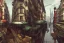 Placeholder: Corner highTrain run raid Train Canal River and corner shop greengrocer in colorful Italian street+Gothic city+BioShock+Dishonored+Bloodborne +trieste+Edinburgh+Chicago+victorian London+decòpunk Skyscraper+ +steampunk+biopunk+alphonse mucha, greg rutkowski,matte painting, cryengine, hyper detailed, felix kelly, fantasy art, seb mckinnon