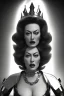 Placeholder: Joan Crawford as evil queen in black leather, busty, cleavage, dominatrix, curvy, angry, stern look. unreal 5, octane render, cinema4d, dynamic lighting, dramatic lighting, 4k, redshift render, highly detailed, hyper realistic,anthropomorphic