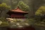 Placeholder: a ancient japanese temple in the middle of a forest mear a small river, extremely highly detailed, high quality, 8k hdr, octane render, unreal engine 5, hyperrealistic, concept art, trending on artstation, dramatic lighting, cinematic, high coherence, path tracing, ruins, clouds in the sky, singular building, centered