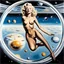 Placeholder: Art by Salvador Dali, naturist Marilyn Monroe floating in a zero gravity space station