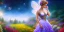 Placeholder: bright fairy, beautiful portrait, flowery landscape