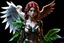 Placeholder: 3D render ultra detailed of a beautiful angel, from knee to head, biomechanical cyborg, analog, 35 mm lens, beautiful natural soft rim light, big leaves and stems, roots, fine foliage lace, colorful details, samourai, pearl earring, heavely tattoed, intricate details, mesh wire, mandelbrot fractal, facial muscles, cable wires, microchip, badass, hyper realistic, ultra detailed, octane render, volumetric lighting, 8k post-production, red and white, detailled metalic bones, semi human, by Glenn Br