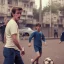 Placeholder: Hugh Laurie and Matt Smith playing soccer with kids in the back streets of Buenos Aires