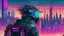 Placeholder: Clear Focus, High resolution, Cyberpunk skyline, comic style