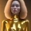 Placeholder: beautiful cosmic golden male, long hair, nice smiling, delicate colors, beautiful glamour galactic golden dress, ultra sharp focus, 8k, unreal engine 5, extremely sharp detail, light effect, soft light atmosphere of a spaceship, smooth, full of details, face in front, complete vision of face and body