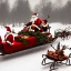 Placeholder: photo, giant spiders pulling a sleigh for santa claus