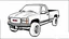 Placeholder: redraw this image of a 1993 GMC sierra 2500 extended cab truck, line art with improved quality