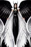 Placeholder: angel, demon, angel demon hybrid, half angel, half demon, black angel wings, white demon wings, black and white, balance, horns, armor, noble clothes, black and white armor, black and white clothes