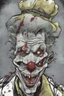 Placeholder: A zombie clown in manga style