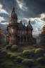 Placeholder: Old Victorian architecture in a Victorian valley, dramatic sky, cloudy sky, digital art, 4k, 8k, trending on ArtStation