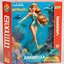 Placeholder: A photograph of a pristine action figure encased in its packaging, evoking a sense of collectible wonder, styled after a vintage toy advertisement. The box prominently displays "Mermaid Barbarella" in bold, stylized lettering, with the action figure inside clearly resembling youthful Jane Fonda as Barbarella the mermaid, possessing his iconic sci-fi features and her fish tail: her long red curly hair, she wears her iconic silver bikini, in the box: a trident and an aquarium