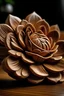 Placeholder: A flower carved in wood