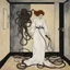Placeholder: [poster of a Nurse tentacles around her waist by Egon Schiele] The White Nurse enters in the dimly lit bedroom, shadows danced ominously across the walls The room is filled with terror as the monstrous presences beneath your bed stirred and twisted, its eerie limbs and tentacles creeping out into the moonlit room. Just as fear threatened to consume you, a soft, soothing voice cut through the darkness.