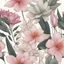 Placeholder: fancy delicate exotic flowers in a bouquet on an empty light background
