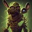 Placeholder: Bug bunny personnage cartoon style zombie iron maiden 4k détail ultra