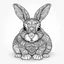 Placeholder: RABIT, realistic, coloring page, Animal, mandala, only draw lines, coloring book, clean line art, wildlife-inspired, kid style, –no sketch, color, –ar 3:4, white background, minimalistic black lines, 8k, minimal black color, low level black colors, coloring page, use pure black and white colors, avoid thick black colors, thin black line art, avoid colors, perfect shape, perfect clear lines, clear edges, fill total edges, exact perfect edges, not use black colors, dont use black colors