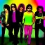 Placeholder: photo, the coolest rock n roll band ever, bright colors, neon lights, party with me