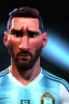 Placeholder: Realistic Messi Argentina soccer player Portrait, mid shot view, angry, concept art, art station, 3d, photo studio, blue clean background, unreal engine 5, ray tracing, RTX, lumen lighting, ultra detail, volumetric lighting.