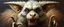 Placeholder: master oil painting with some air brush, fluffy hyena gremlin realistic and creepy, straight from the lich lab, in the style of Escher and Titian