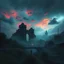 Placeholder: Dreamscape, landscape colours odd creepy obsessive paranoid, urban