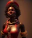 Placeholder: Negra Francisca, beautiful, curvy body, African slave, simple red fabric dress, beautiful long black hair, red headband, head and shoulders portrait, holding glass of wine, 8k resolution concept art portrait by Greg Rutkowski, Unreal Engine 5 volumetric lighting