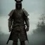 Placeholder: samurai in the blood walking into the flame of war, cinematic, HDR, highly detailed, mask cover whole face and hood, scull mask, ProPhoto RGB, Half rear Lighting, nsane details, intricate details, 32k, Super-Resolution, DOF, Color Grading, Depth of Field