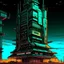 Placeholder: cyberpunk retro futuristic tower for comics