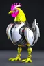 Placeholder: animal CHICKEN robot, sci-fi, cyberpunk, full body, ultra realistic, virtual reality, CLEAN PLAIN BACKGROUND, Aspect Ratios: 9:16