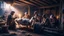 Placeholder: Traditional Christian nativity scene in the stable, baby Jesus in manger, Mary, Joseph, cow, donkey, shepherds, night, holy, beautiful, cozy, high resolution photograph