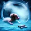 Placeholder: baby swimming in the artic smoking sigar, fantasy art