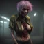 Placeholder: An amusing parody, an old, decomposing zombiegorillawitch with 1st degree burned skin and pixie-cut hair, wearing rotting underwear, 4k, 8k, 32k UHD, Hyper realistic, extremely colorful, vibrant, photorealistic, realistic, sharp, highly detailed, professional quality,