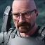 Placeholder: Walter White cyborg, 8k, tactical vest,helmet.