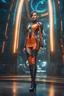 Placeholder: A hyper-realistic photo, High fashion model futuristic dress in the future world wearing boots, full portrait, glamorous, look futuristic outfit in action battle leaving earth 64K, hyperrealistic, vivid colors, (glow effects:1.2) , 4K ultra detail, , real photo, Realistic Elements, Captured In Infinite Ultra-High-Definition Image Quality And Rendering, Hyperrealism, real world, in real life, realism, HD Quality, 8k resolution, , real photo, 8 k