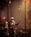 Placeholder: steampunk cabaret scene. old man. little monkey, Sunglasses, rain, smoking, happy, hot. Many people background, highly detailed, concept art, unreal engine 5, god rays, ray tracing, RTX, lumen lighting, ultra detail, volumetric lighting, 3d, finely drawn, high definition, high resolution.