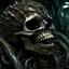 Placeholder: A MECHANICAL NON HUMAN SKULL AND PHALLIC SYMBOL DARK SLIMEY AND GIVING BIRTH SHARKS TEETH with a touch of H.R. Giger's biomechanical aesthetic. Hyperdetailed and rendered in 8k resolution, a true masterpiece. hyperdetailed intricately detailed Splash art action painting film noir photorealism psychedelic art telephoto lens aetherpunk horror post-apocalyptic VIVID IN COLOR