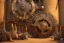 Placeholder: african scene, ancient egypt, zulu, scaffolding, rusted clock, rusted cogwheel, high detail