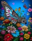 Placeholder: beautiful flower butterfly, colorful page, cooler background, perfect composition, beautiful detailed intricate insanely detailed octane render trending on artstation, photorealistic, soft natural volumetric cinematic perfect light, chiaroscuro, masterpiece, oil on canvas, raphael, caravaggio, greg rutkowski, beeple, beksinski, giger, black and white still, digital Art, perfect coloer, read,green, blew,white, ((((colorful)))))