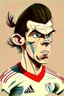 Placeholder: Gareth Bale Footballer football player cartoon 2d