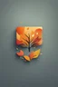 Placeholder: square logo , landscape with leaf fall, flying leaves