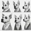 Placeholder: make one realistic business dog that is made of shapes and has a suit on looks a little like crystals with arms lowest 2048 x 1152 pixels og højst 6 MB