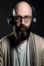 Placeholder: DJ mit einer Brille und Glatze und Bart