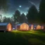 Placeholder: low angle photo mobile-home-park-at-night, volumetric lighting-8k-hdr