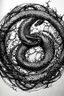 Placeholder: ouroboros made of black ink